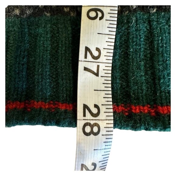 Eddie Bauer AKA Fair Isle Tall XL VTG Holiday Nordic Christmas Geometric Green - Picture 9 of 15